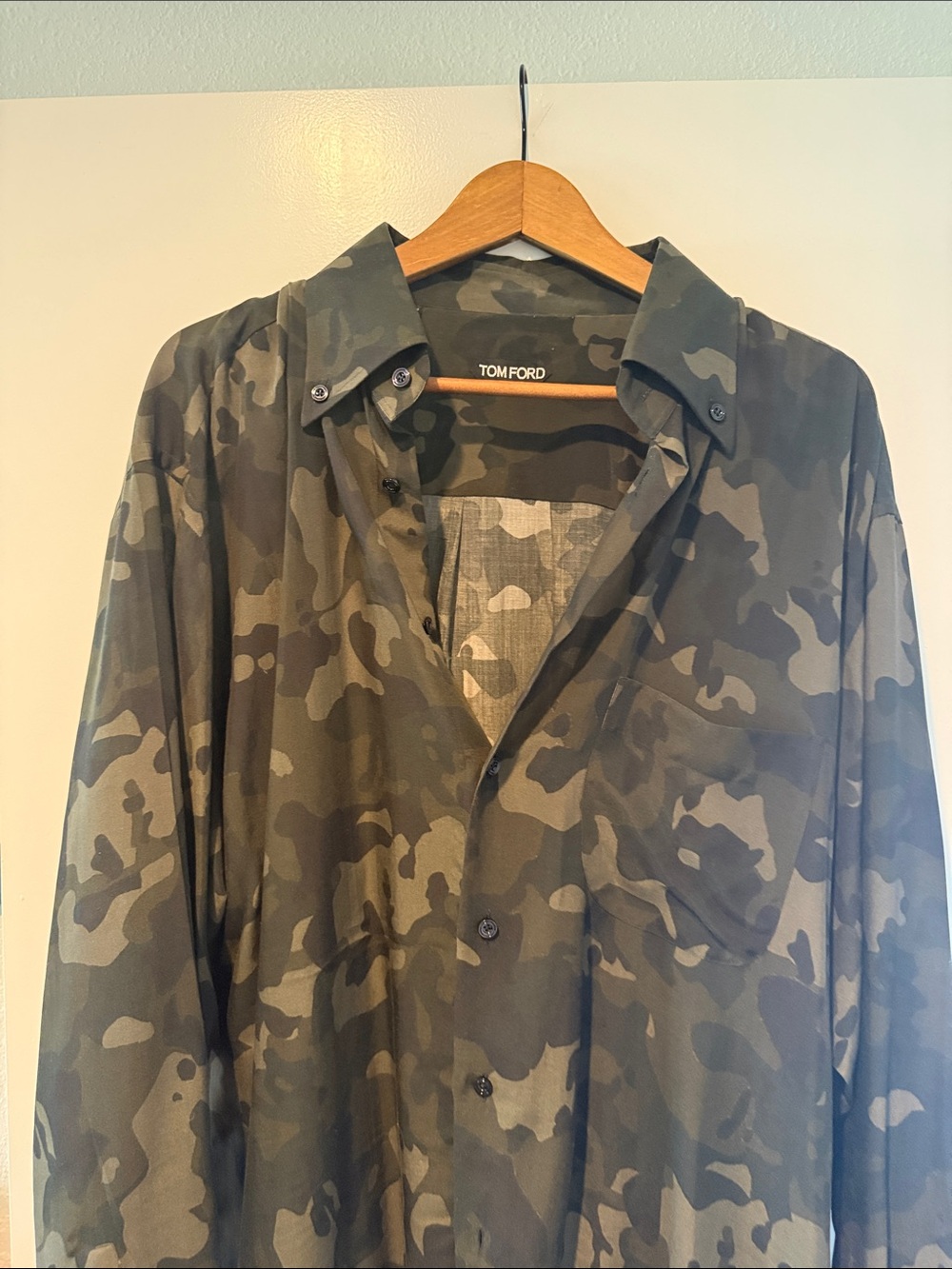 Tom Ford Men's Camouflage Shirt Jacket - Olive & Dark Green
